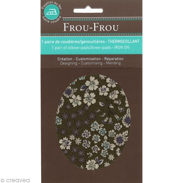 Coude thermocollant - Frou-frou n°03 - 9,5 x 7,5 cm - 1 paire - Photo n°1