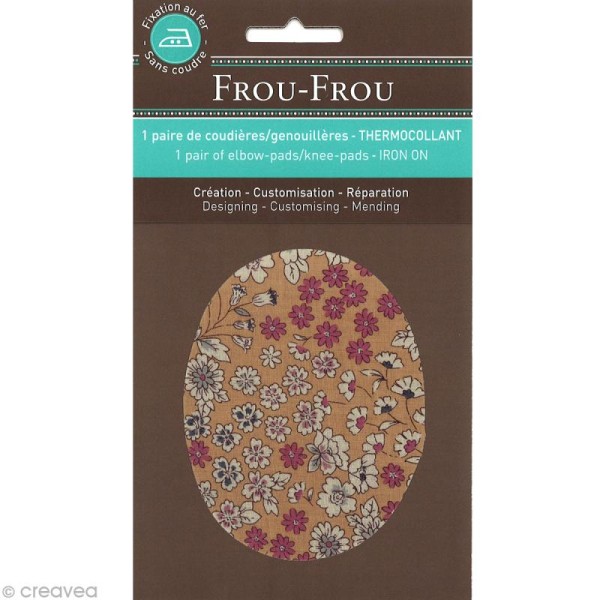 Coude thermocollant - Frou-frou n°04 - 9,5 x 7,5 cm - 1 paire - Photo n°1
