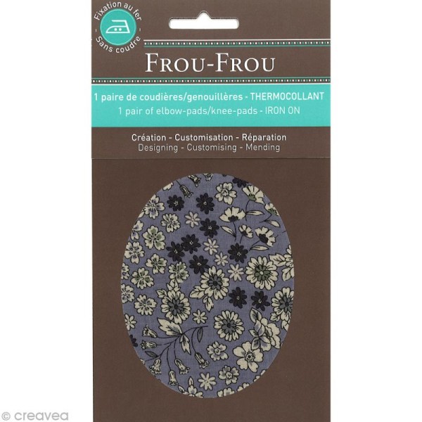 Coude thermocollant - Frou-frou n°06 - 9,5 x 7,5 cm - 1 paire - Photo n°1