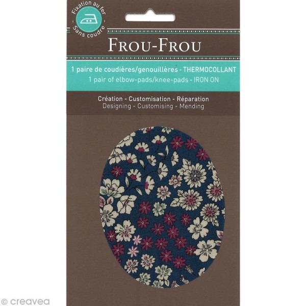 Coude thermocollant - Frou-frou n°07 - 9,5 x 7,5 cm - 1 paire - Photo n°1