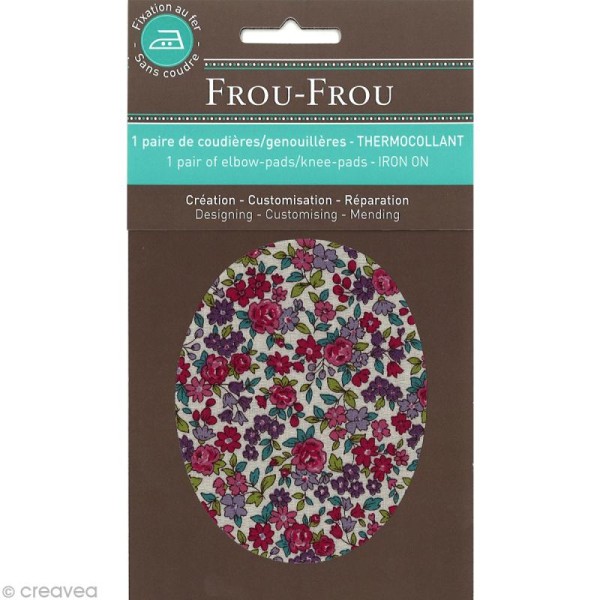 Coude thermocollant - Frou-frou n°13 - 9,5 x 7,5 cm - 1 paire - Photo n°1