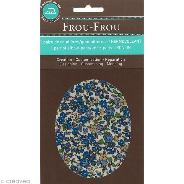 Coude thermocollant - Frou-frou n°15 - 9,5 x 7,5 cm - 1 paire - Photo n°1