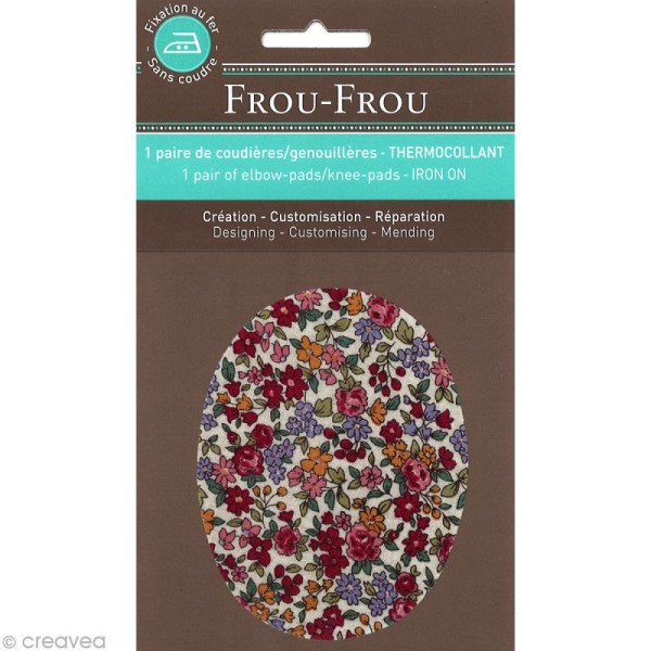 Coude thermocollant - Frou-frou n°19 - 9,5 x 7,5 cm - 1 paire - Photo n°1
