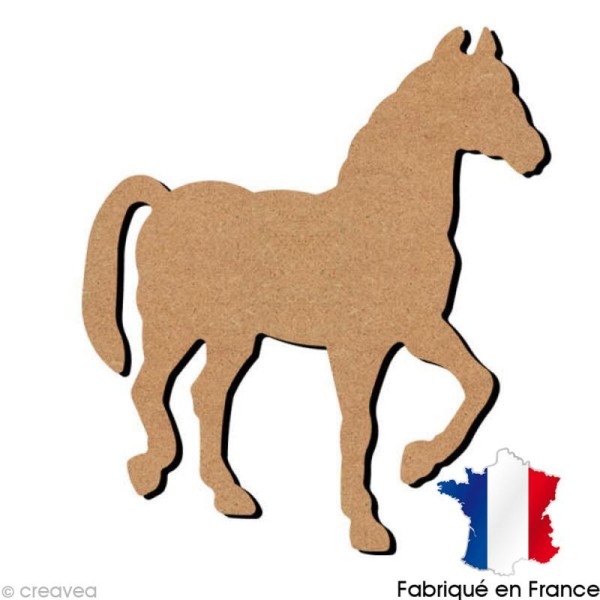 Fer à cheval en bois à décorer - 26 x 27 cm - Forme en bois - Creavea
