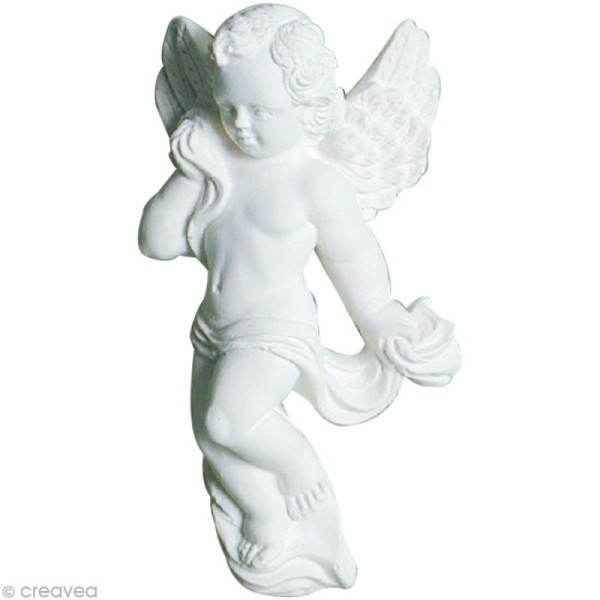 Figurine angelot chantant en plâtre 11,5 x 5,5 cm - Photo n°1