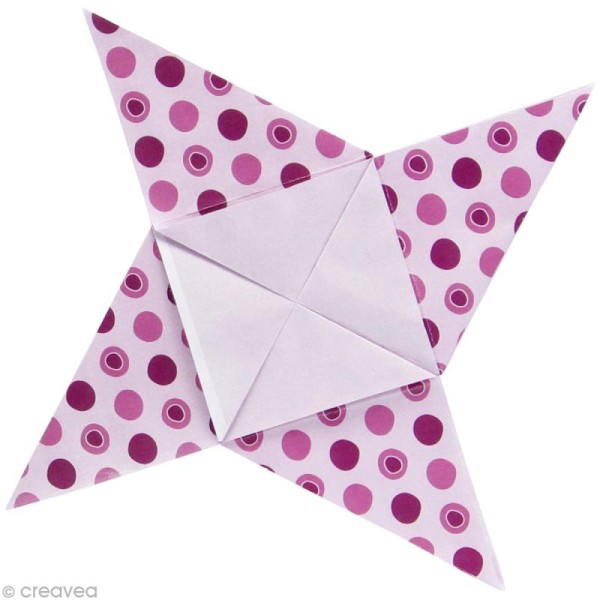 Origami color 12 x 12 cm - Rose x 20 - Photo n°2