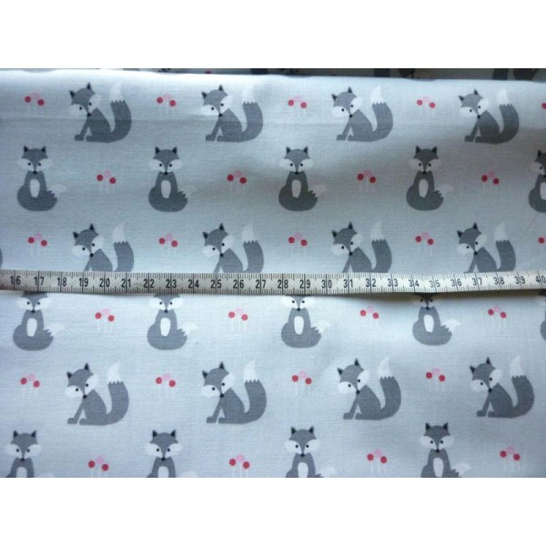 Tissu coton scandinave gris renard Oeko-Tex - 25 X 110 cm à la coupe - Photo n°2