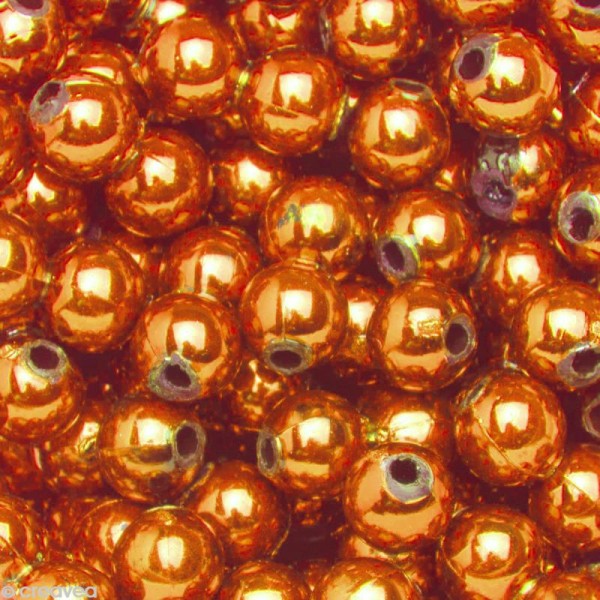 Perles de décoration Cuivré 6 mm - env 650 pcs - Photo n°1