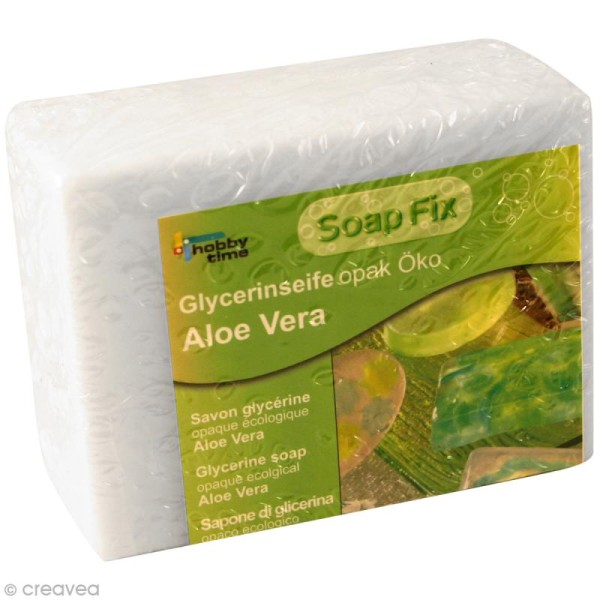 Savon de glycérine écologique Opaque à l'Aloe Vera - 500 g - Photo n°1