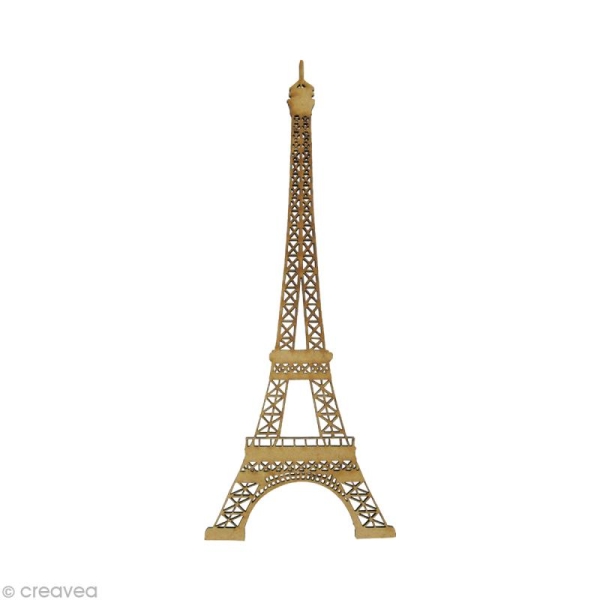 Forme en bois Paris - Tour Eiffel ajourée 10 cm 10 x 4 cm - Photo n°1