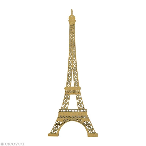 Forme en bois Paris - Tour Eiffel ajourée 14 cm 14 x 6 xm - Photo n°2