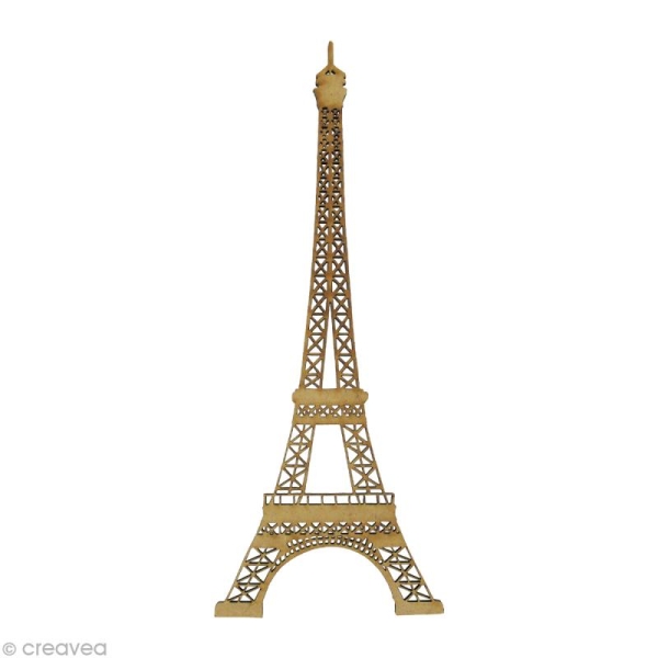 Forme en bois Paris - Tour Eiffel ajourée 14 cm 14 x 6 xm - Photo n°1