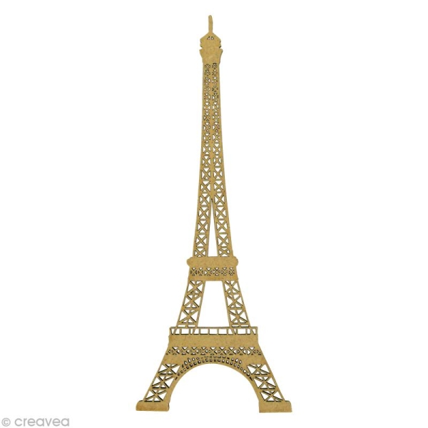 Forme en bois Paris - Tour Eiffel ajourée 19 cm 19 x 7,5 cm - Photo n°2
