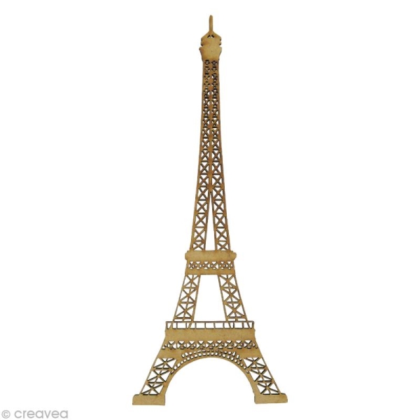 Forme en bois Paris - Tour Eiffel ajourée 19 cm 19 x 7,5 cm - Photo n°1