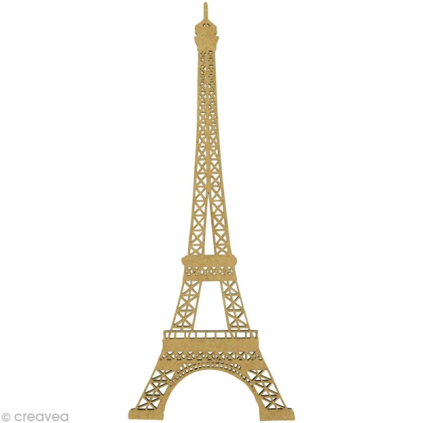 Forme en bois Paris - Tour Eiffel ajourée 30 cm 30 x 11,5 cm - Photo n°2