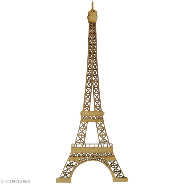 Forme en bois Paris - Tour Eiffel ajourée 30 cm 30 x 11,5 cm - Photo n°1