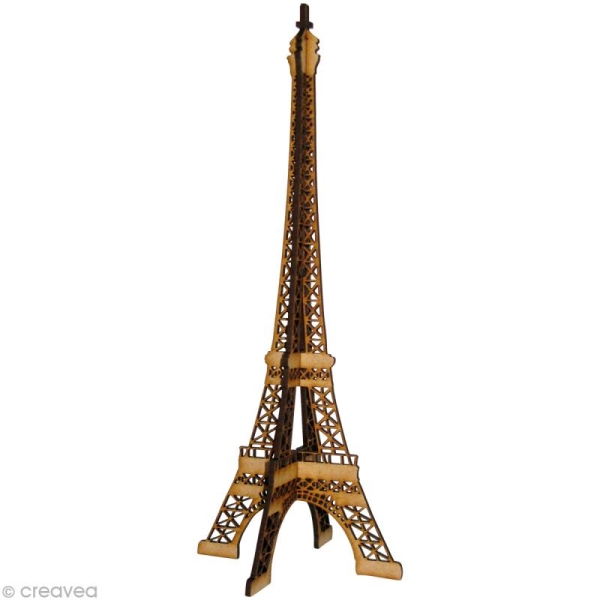 Forme en bois Paris - Tour Eiffel ajourée 30 cm 30 x 12 x 12 cm - Photo n°1
