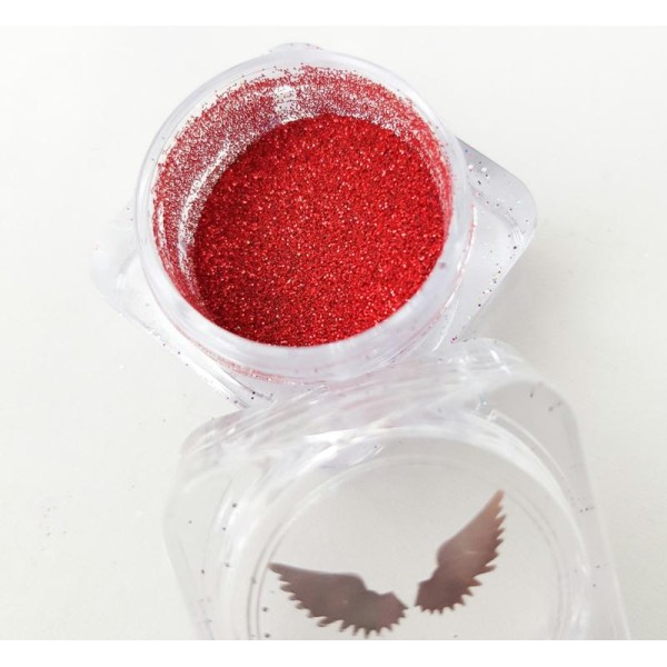 Bio Glitter Rouge paillettes cosmétique biodégradables - Photo n°1
