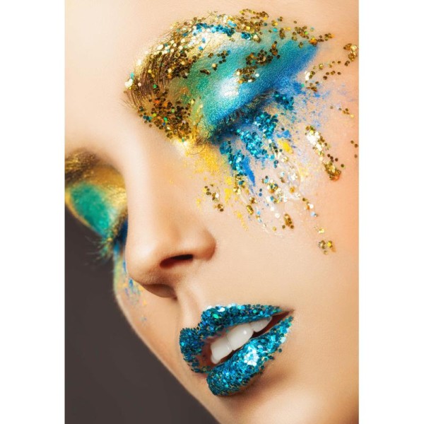 Bio Glitter Bleu paillettes cosmétique biodégradables - Photo n°4