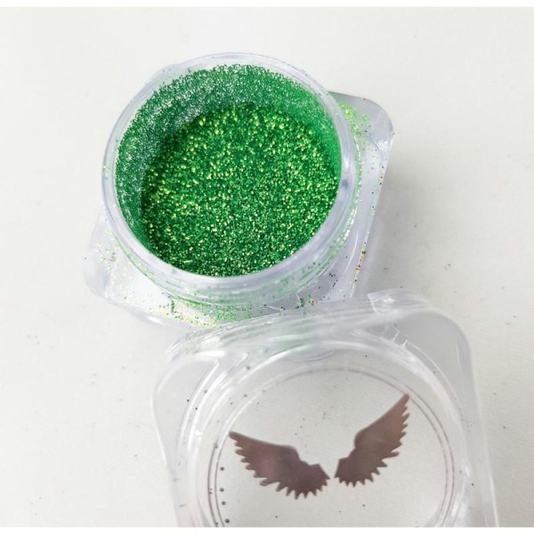 Bio Glitter Vert paillettes cosmétique biodégradables - Photo n°1