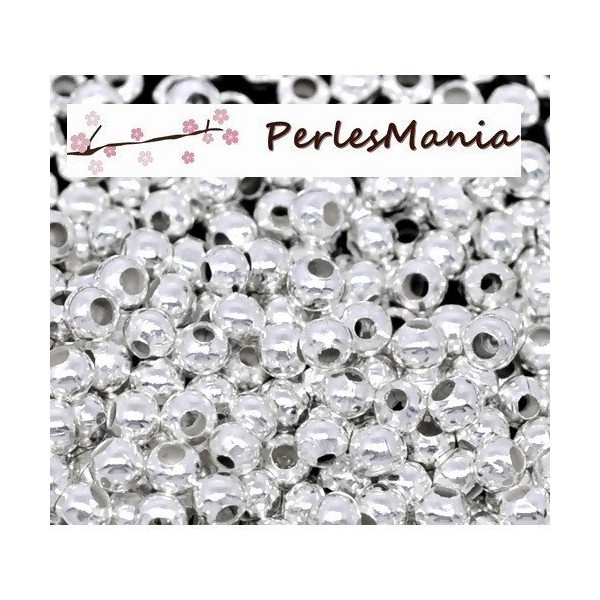 PAX 1000 perles intercalaires passants 2mm ARGENT VIF PS1115087 - Photo n°2