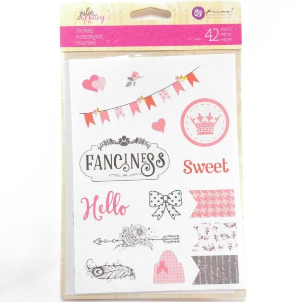 Trois planches de stickers girly Julie Nutting Prima - Photo n°1