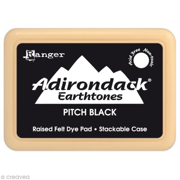 Encreur Adirondack Earthtones - Encre Noir (Pitch Black) - Photo n°1