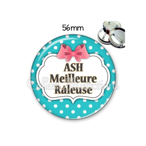 Badge 56mm ASH râleuse - Photo n°1
