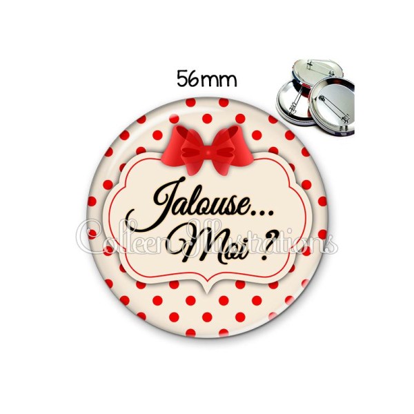 Badge 56mm Jalouse - Photo n°1