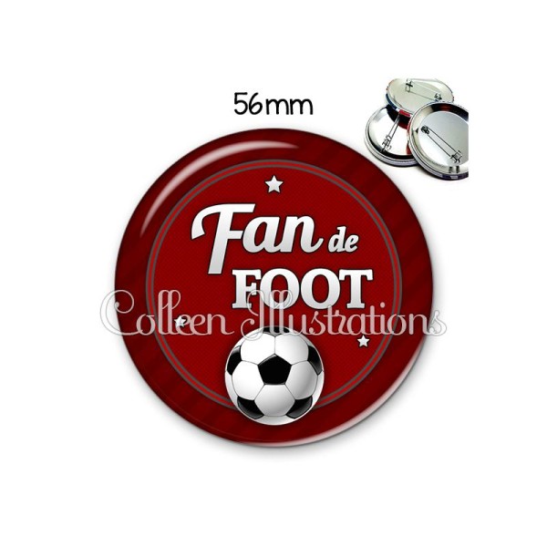 Badge 56mm Fan de foot - Photo n°1