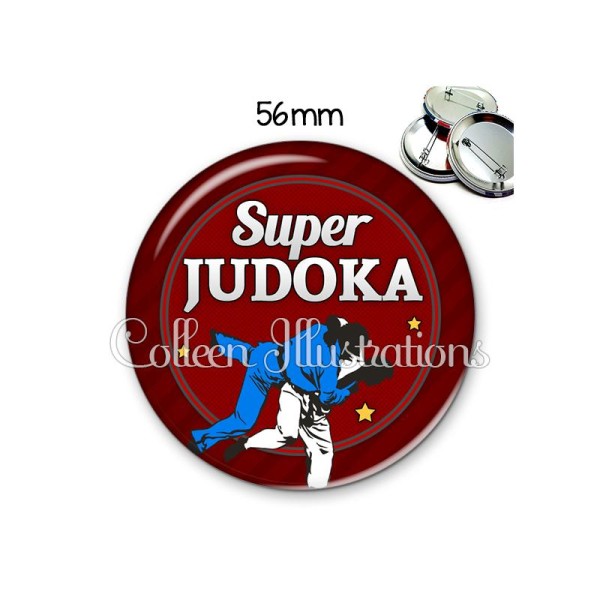 Badge 56mm Super judoka - Photo n°1