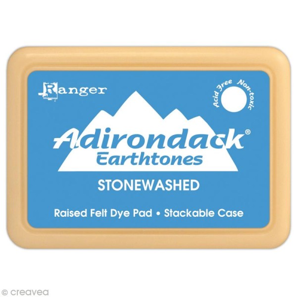 Encreur Adirondack Earthtones - Encre Bleu glacier (Stonewashed) - Photo n°1