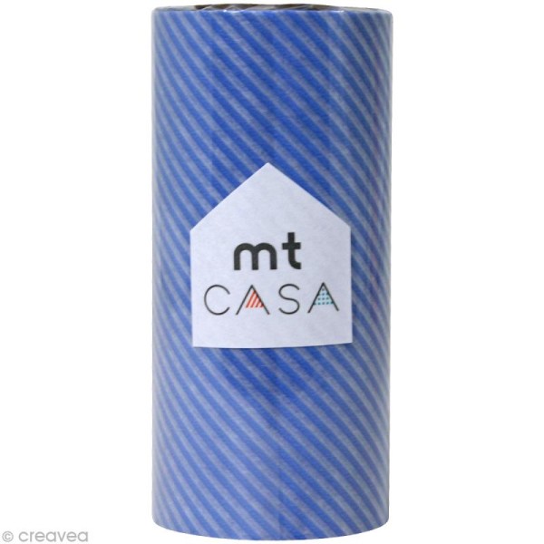 Masking Tape - Casa 100 mm - Rayures Bleu - Stripe light blue 10 m - Photo n°1