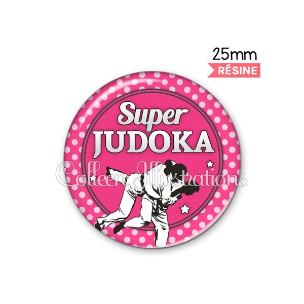 Cabochon en résine epoxy Super Judoka - Photo n°1