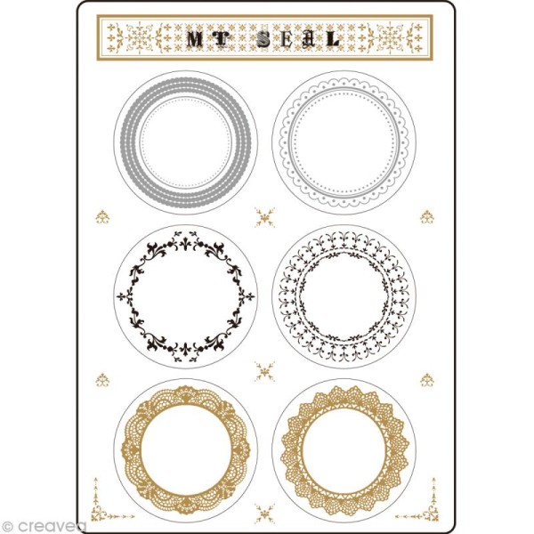 Masking Tape Seal Set A - 6 motifs repositionnables - Photo n°1
