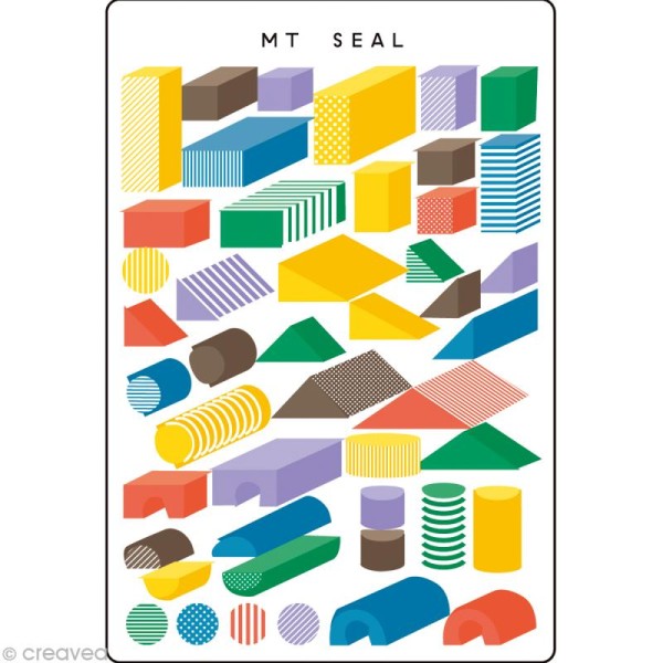 Masking Tape Seal Set J - 47 motifs repositionnables - Photo n°1
