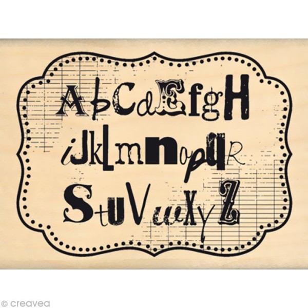 Tampon Ecole - Mon joli alphabet - 8 x 6 cm - Photo n°1