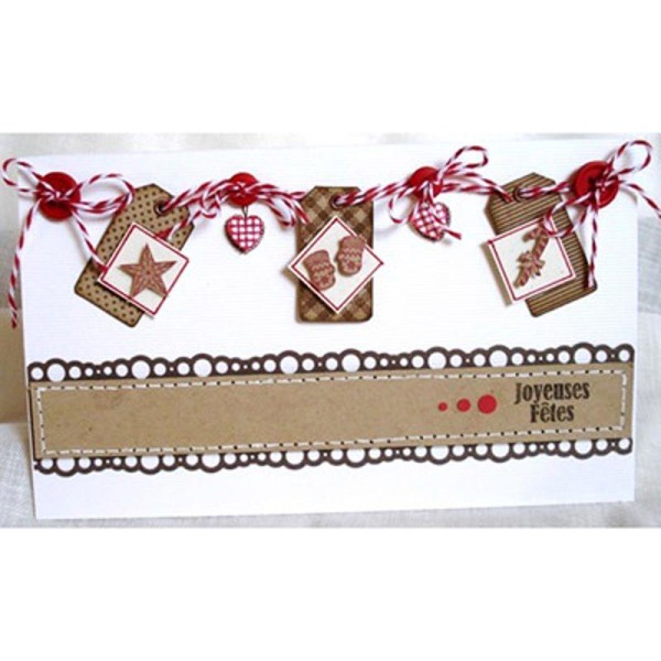 Tampon Noël - Etiquettes de Noël 2 - 15 x 3 cm - Photo n°3