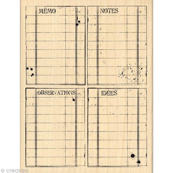 Tampon Divers - Quatre blocs journaling - 13 x 10 cm - Photo n°1