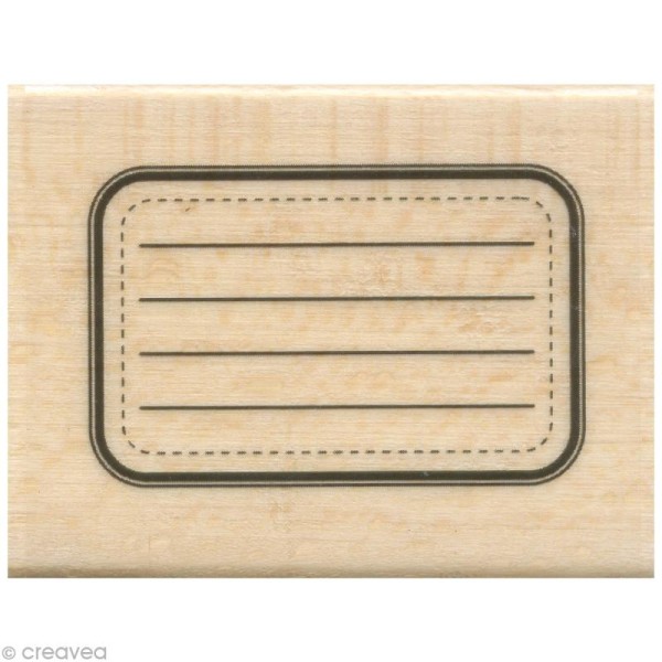 Tampon étiquette - Etiquette rectangle - 5 x 4 cm - Photo n°1