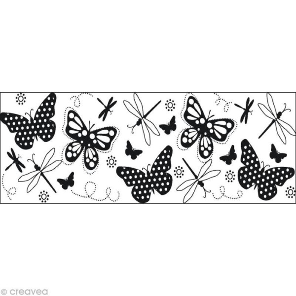 Tampon continu Fiskars - Papillons - 16,5 x 5,5 cm - Photo n°1