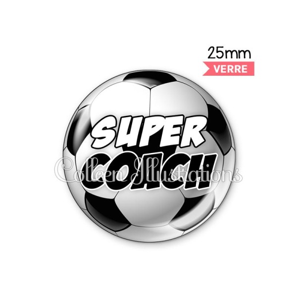 Cabochon en verre Super coach - Photo n°1