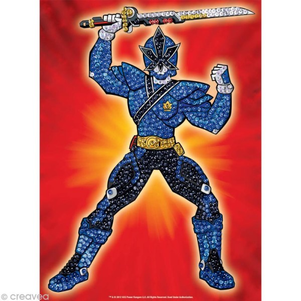 Sequin art Super héros - Power Rangers samuraï Bleu - Photo n°2