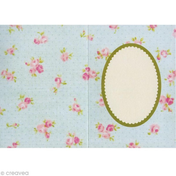 Set Scrapbooking - Cartes Patchwork Family - Fleurs - 5 motifs 20,7 x 14,7 cm - Photo n°5