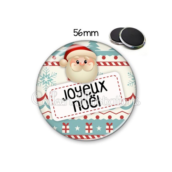 Magnet 56mm Joyeux Noël - Photo n°1