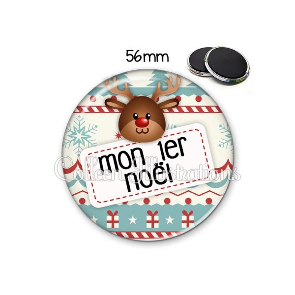 Magnet 56mm Mon 1er Noël - Photo n°1