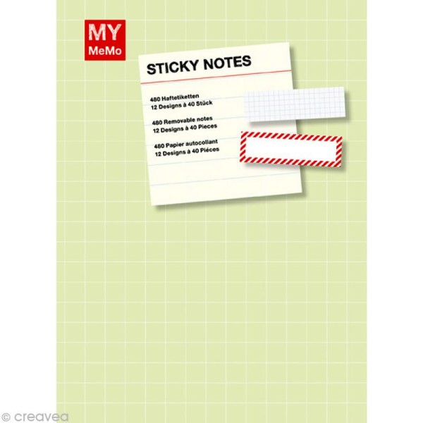 Carnet de notes adhesives fantaisies Sticky notes - Cahier x 480 - Photo n°2