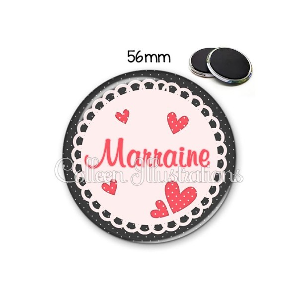 Magnet 56mm Marraine - Photo n°1