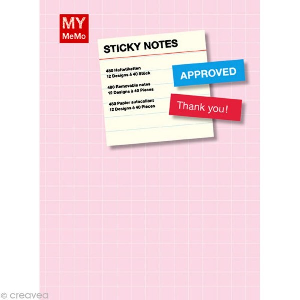 Carnet de post-its fantaisies Sticky notes - Rendez-vous x 480 - Photo n°2