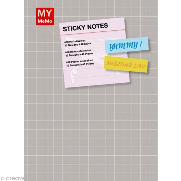 Carnet de post-its fantaisies Sticky notes - Cuisine x 480 - Photo n°2
